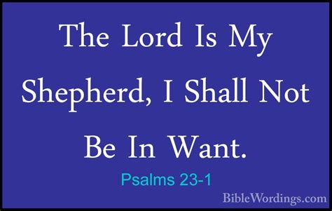 Psalms 23 Holy Bible English