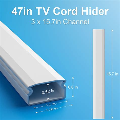 Cord Coveryecaye 47in Large Cable Hider For 4 Cords Wire Cover For Tv