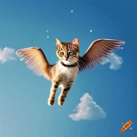 Fantasy Illustration Of A Flying Cat On Craiyon
