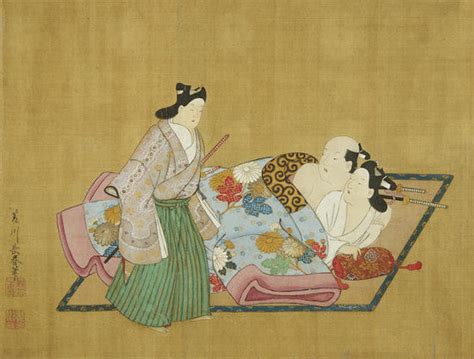 gay shunga ukiyo e handscroll stars in japanese art sale