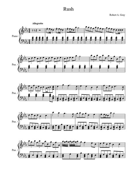 Rush e for 1 hour. Rush (updated 11/17/13) Sheet music for Piano (Solo ...