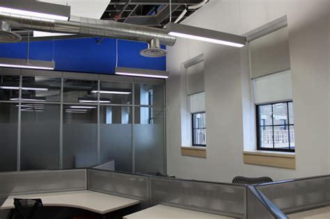 Sapphire zebra cordless rv roller shades light filtering. The Tannery - Frosted Film and Roller Shade Installation ...