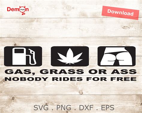 Gas Grass Ass Funny Jdm Dub Svg Eps Png Dxf Instant Download Etsy