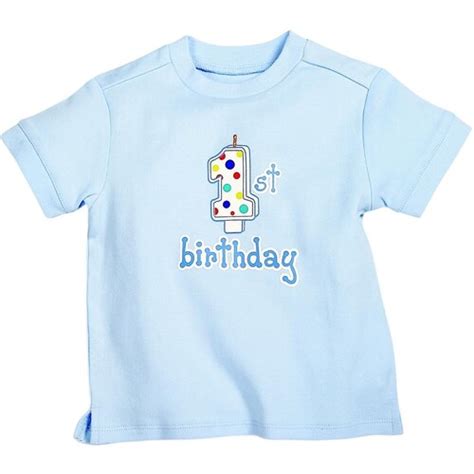 Elegant Baby First Birthday T Shirt Blue