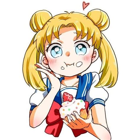 Anime Girl Eating Cupcake