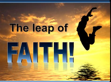 Take A Leap Of Faith Tikloniche