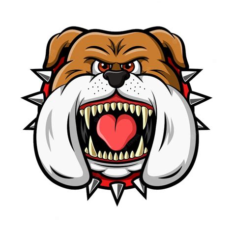Premium Vector Mascot Of Angry Bulldog Head Illustration
