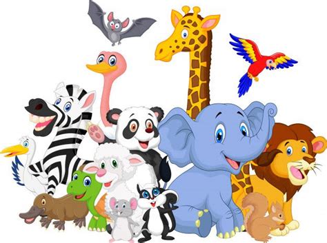Cartoon Wild Animals Background Cute Wild Animals Wild Animals