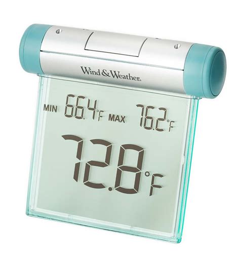Easy To Read Weather Resistant Outdoor Digital Window Thermometer