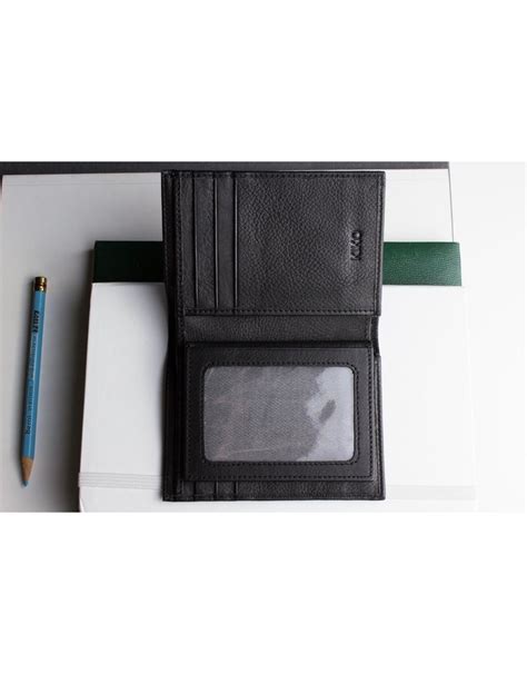 Kiko Leather Slimfold Passcase Leather Wallet In Black Digs N Ts