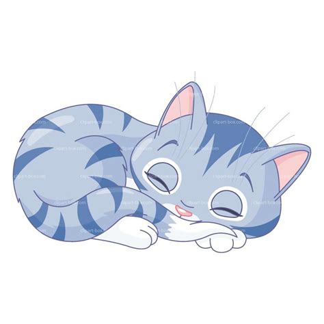 Clipart Sleeping Grey Cat Royalty Free Vector Design Kitten Images