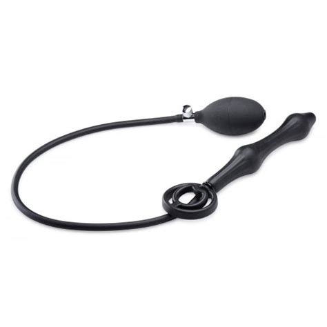 Master Series Devils Rattle Inflatable Silicone Anal Plug With Cock And Ball Ring Sex Toys