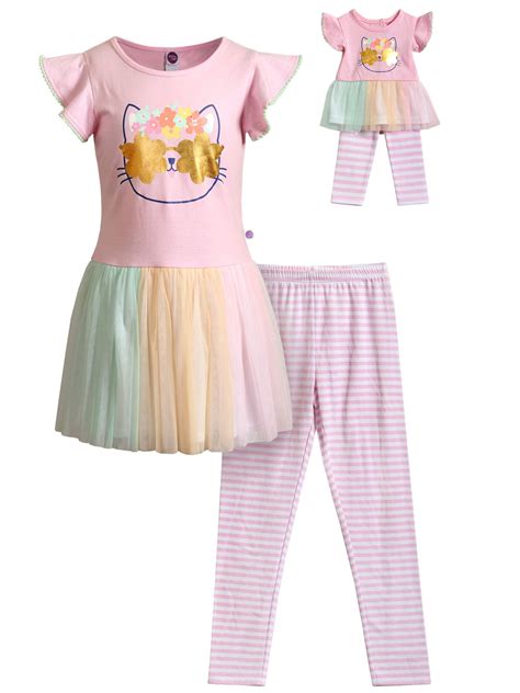 Girls Clothing Sizes 4 And Up Dollie And Me 10 And 18 Doll Matching