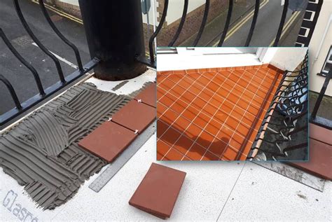 This is because stone flooring is often mortared to hold together. Recent Work - Building Maintenance - Balcony Tiling ...