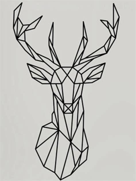 Pin By Zanne On Draw Doodles Geometric Deer Geometric Deer Head