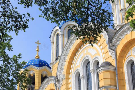 Domes Of The Cathedral Of St Vladimir Kiev Editorial Photo Image Of