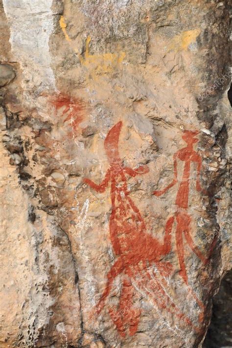 Arte Rupestre Aborigen Ancestral Pintura En Estilo De Rayos X The