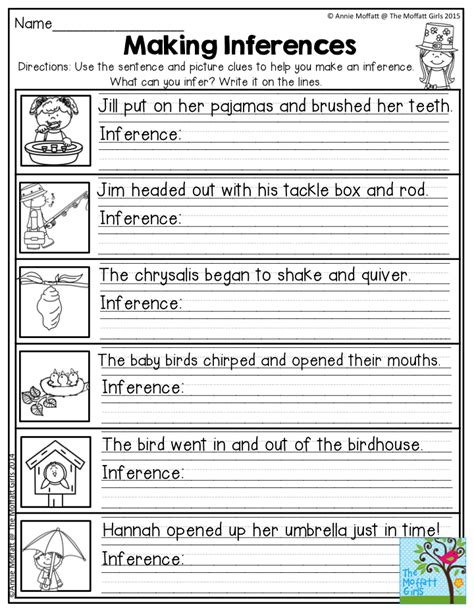 Making Inferences Use The Sentence And Picture Clues To Help You Make An Inference Great For