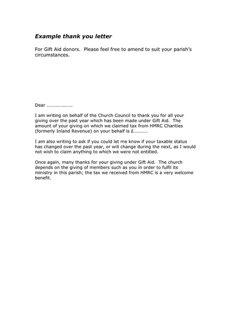 Example Thank You Letter In Word And Pdf Formats