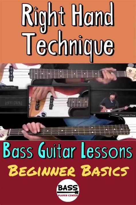 Beginner Bass Lessons Right Hand Technique Video Bass Guitar Lessons Guitar Lessons Bass