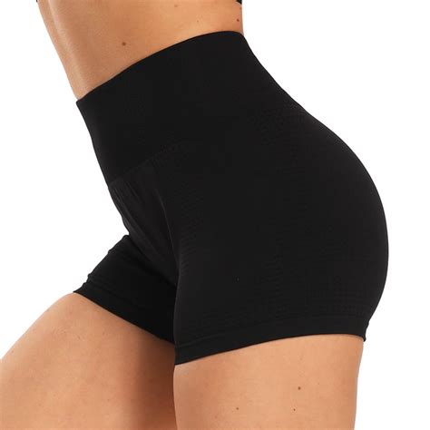 Seasum Seasum High Waist Yoga Shorts For Women Seamless Tummy Control