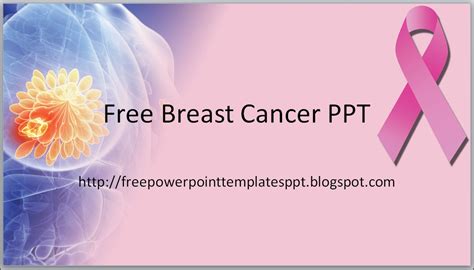 Free Breast Cancer Powerpoint Templates Pink Background ~ Free