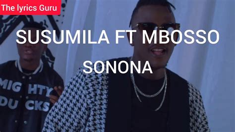Susumila Ft Mbosso Sononalyrics On Screen Youtube