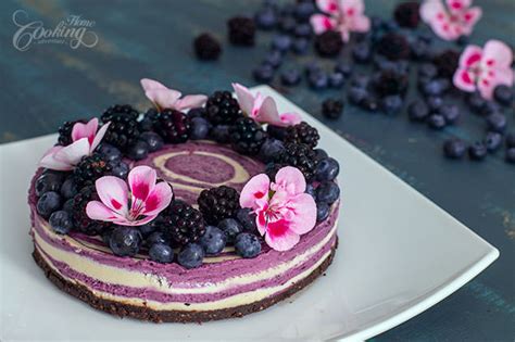 Raw Vegan Zebra Cake Blueberry And Blackberry Vegan Cake