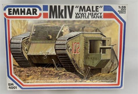 2 Emhar Model Kits Mkiv Male And Female Wwi Heavy Battle Tank 4001 4002