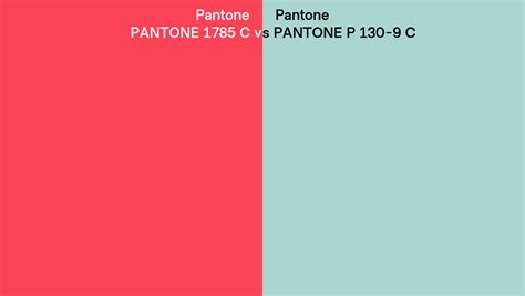 Pantone 1785 C Vs Pantone P 130 9 C Side By Side Comparison