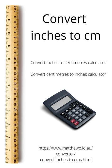 Convert Inches To Cm Metric Conversion Table Measurement Conversions
