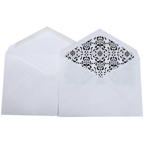 Jam Paper Wedding Envelope Sets White With Castilian Lined Envelopes