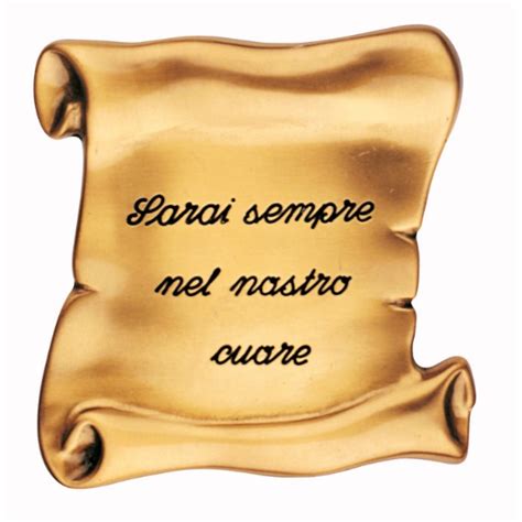 Pergamena Commemorativa Verticale In Bronzo Per Lapidi Dedica Sarai