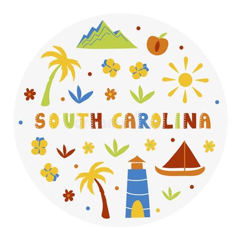 Usa Collection Vector Illustration Of South Carolina Theme State