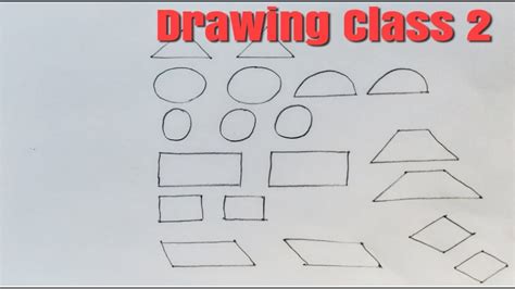 How To Draw Basic Shapes For Beginners Step By Step Drawing Class 2