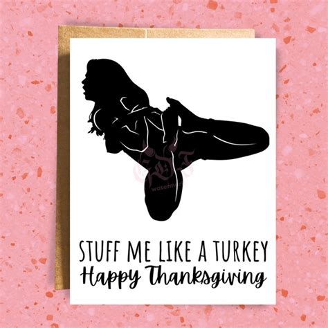 sexy thanksgiving cards etsy