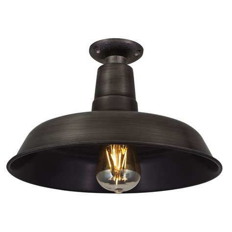 Flush mount lights are mounted onto a ceiling, flat or with little or no space in between. Vintage Industrial Style Flush Mount Farmhouse Pewter ...