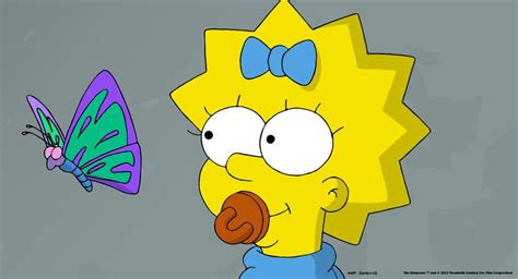 The Simpsons Character With A Butterfly On His Nose And Another Cartoon
