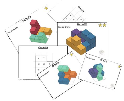 Cartes Différentes Vues Dun Solide Cycle 3 Maths à La Maison