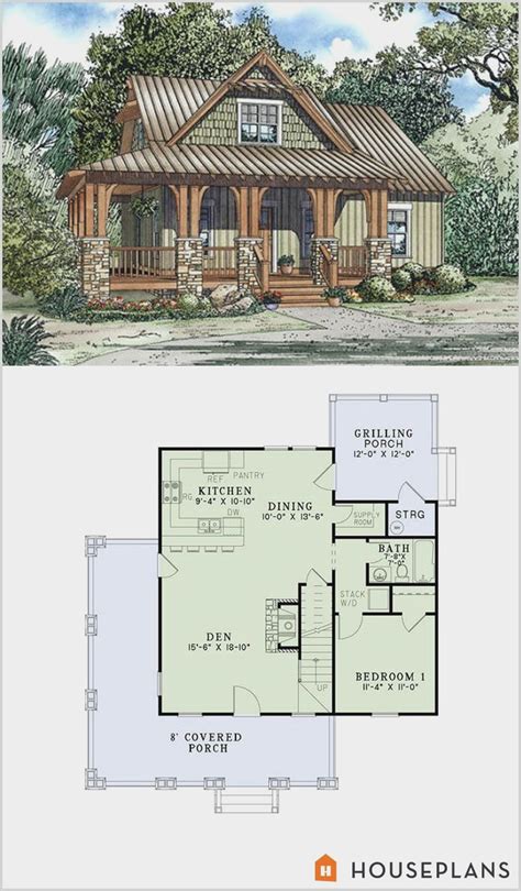 3 Bedroom Small House Plans Cottage Craftsman Craftsman Style House