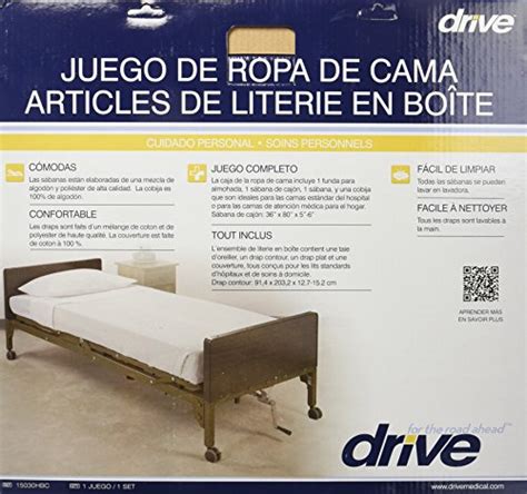 Drive Medical 15030hbc Hospital Bed Bedding In A Box White 4 Piece