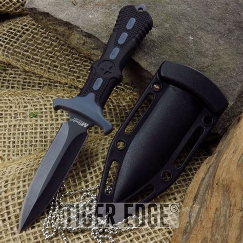 Buy New Fixed Blade Dagger Mtech Black Double Edge Boot Neck Prous