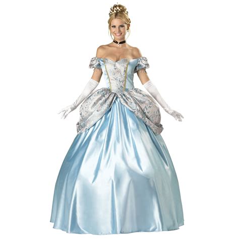 Cinderella Disney Princess Elegant Dress Cosplay Costume Size S M L