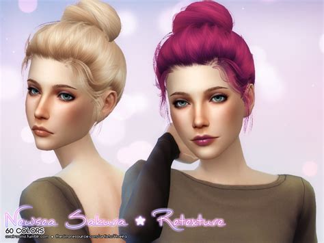 My Sims 4 Blog Newsea Sakura Hair Retexture In 60 Colors