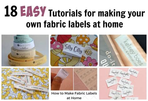 18 Easy Tutorials For Making Your Own Fabric Labels Diy
