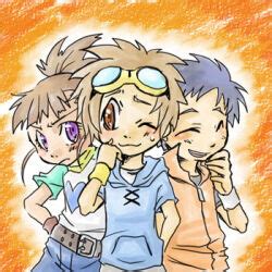 Makino Ruki Matsuda Takato Digimon Absurdres Highres Boy Girl