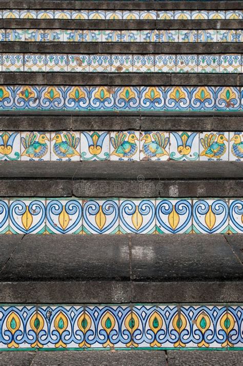 Caltagirone Staircase Stock Image Image Of Blue Sicilian 48362865