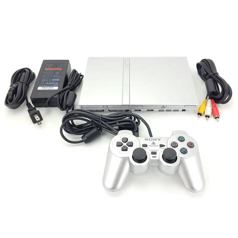 Original Sony Ps2 Slim Console Silver Playstation 2 Scph 77001