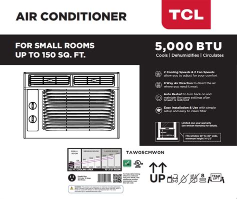 Tcl 5000 Btu White Mechanical Window Air Conditioner