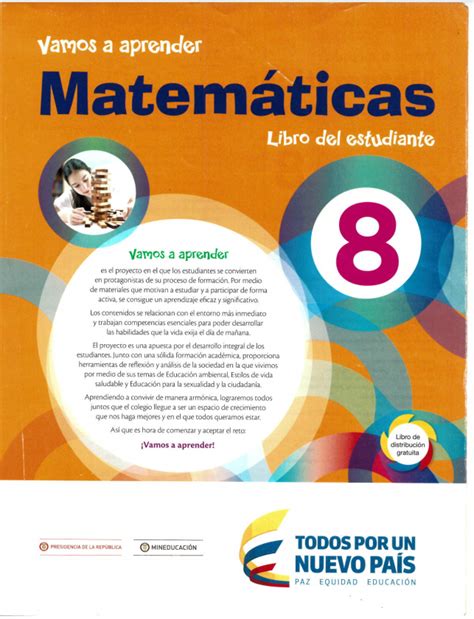 Vamos A Aprender Matematicas Libro Del Estudiante 8 Resuelto Colombia
